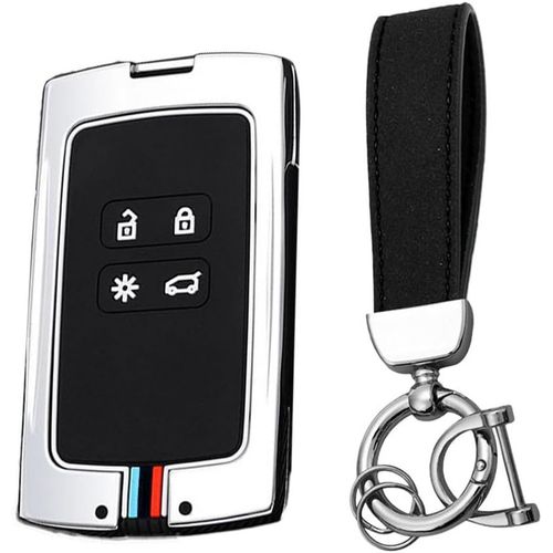Coque De Clé Pour Renault Captur 2 Kadjar Dacia Sandero Stepway Duster Espace Grand Scenic Iv Kangoo Talisman Coque De Protection En Métal Porte-Clés B Argent
