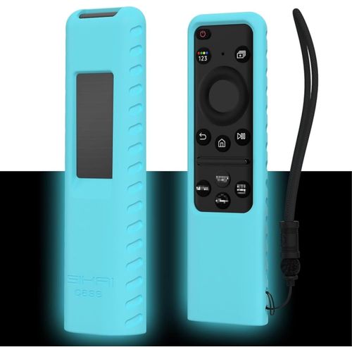 Coque Télécommande Pour Samsung 2023 Solarcell Tm2360E Bn59-01432J Bn59-01432A Bn59-01455E Coque Télécommande Pour Samsung Neo Qled Oled Tv Tm2361E Series Remote Cover (Bleu Fluorescent)