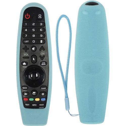 Housse Coque En Silicone Pour Lg Magic Tv Télécommande, An-Mr19Ba An-Mr18Ba An-Mr600 Mr650 An-Mr20Ga, Etui De Protection Pour Lg Télécommande, Antidérapage, Antisismique, Lavable (Bleu Lumineux)