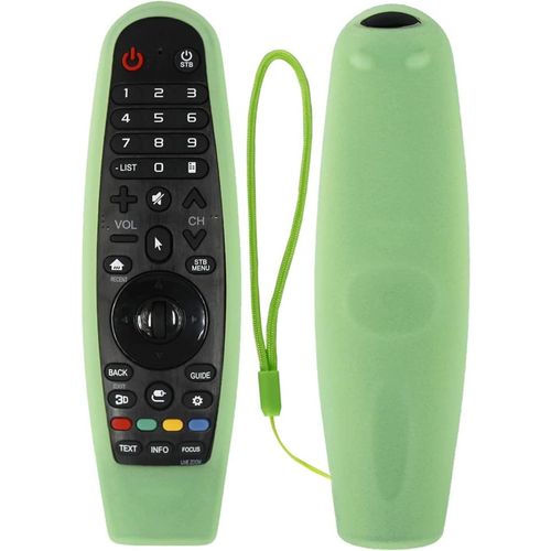 Housse Coque En Silicone Pour Lg Magic Tv Télécommande, An-Mr19Ba An-Mr18Ba An-Mr600 Mr650 An-Mr20Ga, Etui De Protection Pour Lg Télécommande, Antidérapage, Antisismique, Lavable (Vert Lumineux)