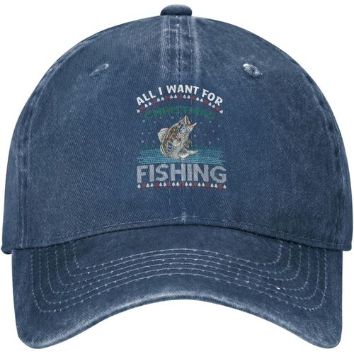 Chapeau De Noël Tout Ce Que Je Veux Pour Noël, C'est Un Chapeau De Pêche, Casquette De Baseball Pour Femmes, Chapeaux Tendance