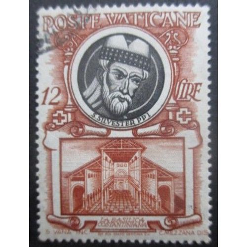Vatican N°179 Pape St Sylvestre Oblitéré