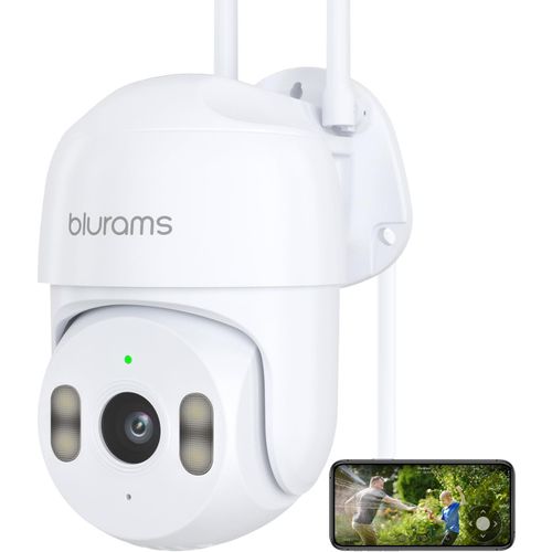 Caméra Surveillance Wi-Fi Extérieure 2K, Ptz Caméra Ip Exterieur, 360° Camera Wifi Avec Suivi De Mouvement, Audio Bidirectionnel, Vision Nocturne Couleur 15M, Alarme Sirène, Ip66 Étanche
