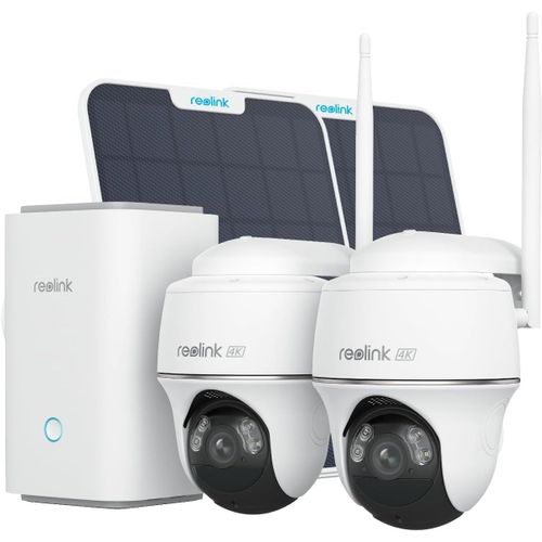 4K 360° Ptz Camera Surveillance Wifi Exterieure Sans Fil Kit, Camera Solaire Wifi Exterieur, 2,4/5Ghz Wifi, Vision Nocturne Couleur, Stockage Local, Homehub+2Xargus Pt Ultra+Panneau Solaire