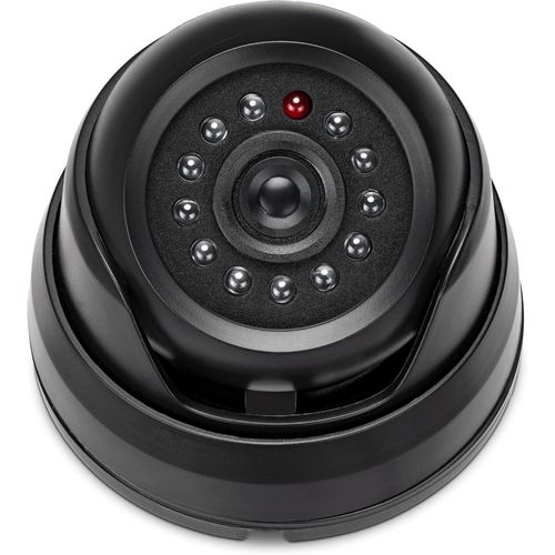 Led Dummy Surveillance Camera - Fake Cctv Camera For Home Or Store Security - Dome Deterrent For Indoor - Black