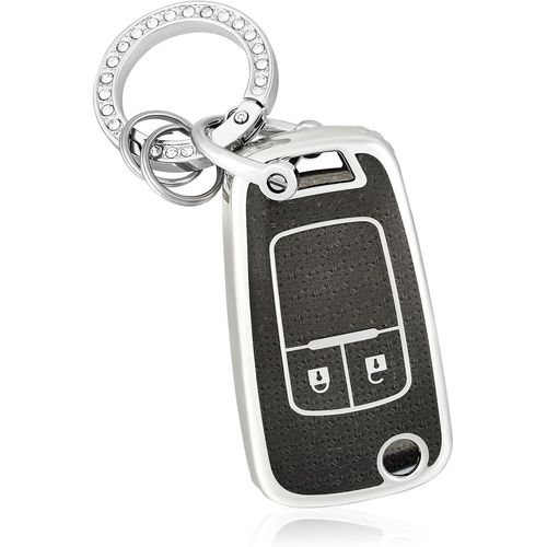 Etui Cles Coque De Clé Pour Opel Chevrolet Aveo Cruze Corsa Mokka Adam Astra Zafira Insignia Trax Spark Protecteur Clé Voiture Avec Porte-Clés Accessoire Voiture Clé À Télécommande,Noir