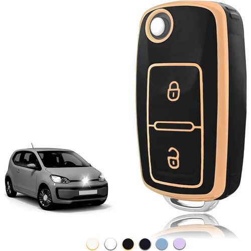 Coque Clé Tpu,Etui Clé Étui Clé Adapté Pour Vw Volkswagen Golf 4/5/6 Mk4 Polo Transporter T5 Bora Sharan Touran Passat Amarok Lupo,Couvre Clef Cache Cle Voiture Telécommande-Flip Key.[H355]