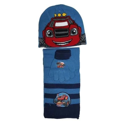 Ensemble Bonnet Gants Écharpe Blaze Et Les Monster Machines Bleu