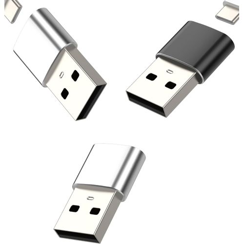 Lot de 3 adaptateurs USB vers type C femelle vers USB 3.0-Câble Thunderbolt 4 pour iPhone 15-Compatible avec chargeur de voiture Samsung
