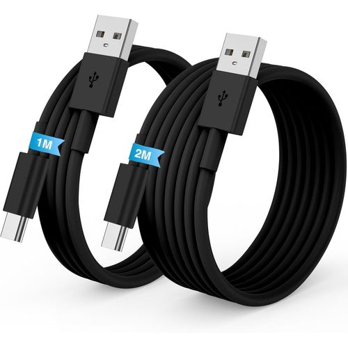 Carplay Câble USB A vers USBC pour iPhone 16 iPhone 15 Pro Max Chargeur cordon 1M+2M,[Certifié MFi] Cable USB Chargeur pour Apple iphone 16 15 Plus Voiture Charge Rapide pour Samsung,iPad Pro-Noir