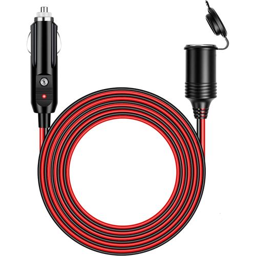Extension De Chargeur De Voiture De 4m Câble Extra Long De 4m Avec Connecteur Femelle Femelle Pour Gonfler Les Pneus Aspirateurs Et Autres Équipements Portables D'alimentation De Qualité Supérieure