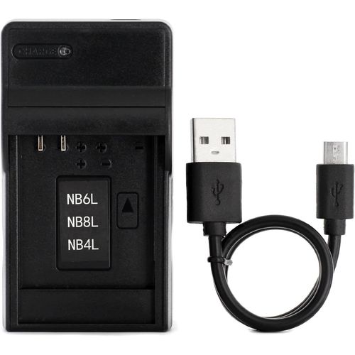Chargeur USB pour Canon PowerShot SD750 SD780 SD1000 SD1100 SD1400 A2200 A3100,IXY Digital 60,IXUS 220 HS,Digital IXUS 70 et plus-4.2V 0.6A-Noir