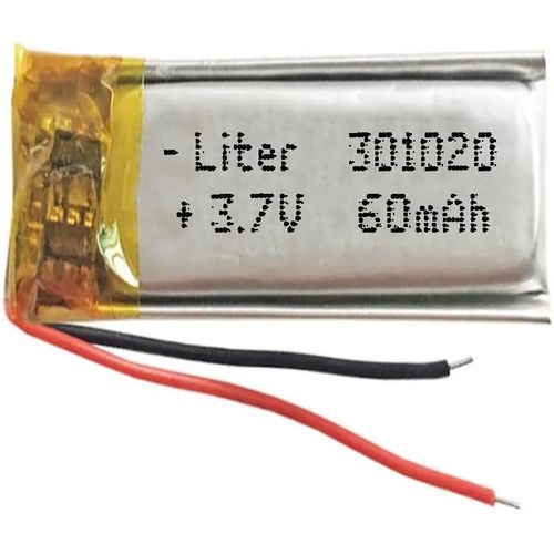Batterie 301020 Lipo 3.7v 60mah 0.222wh 1s 5c Liter Energy Battery Pour L'électronique Rechargeable Téléphone Portable Smartwatch Gps-Ne Convient Pas À La Radiocommande 22x10x4mm (60mah|301020)