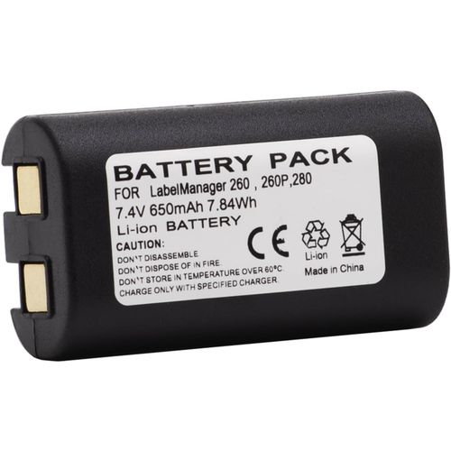 Batterie Li-Ion Compatible Avec Dymo Labelmanager 260,260p,280,Pnp,Photocopieur,Scanner,Imprimante D'étiquettes (7,4 V,650 Mah)
