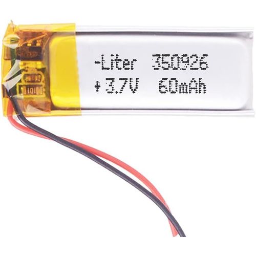 Batterie 350926 Lipo 3.7v 60mah 0.222wh 1s 5c Liter Energy Battery Pour L'électronique Rechargeable Téléphone Portable Smartwatch Gps-Ne Convient Pas À La Radiocommande 28x9x4mm (60mah|350926)