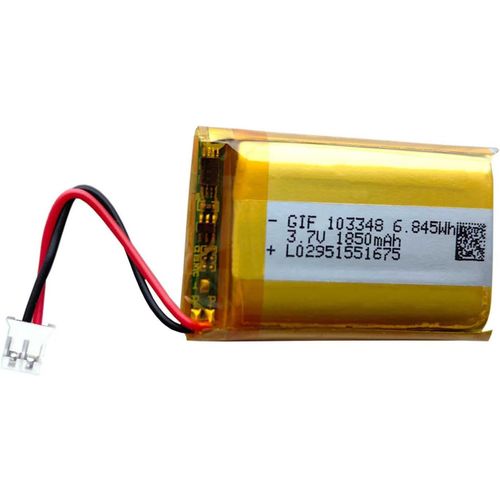 Batterie Rechargeable 103448 1850 Mah 3,7 V Avec Fiche Jst Ph2.0 À 2 Broches