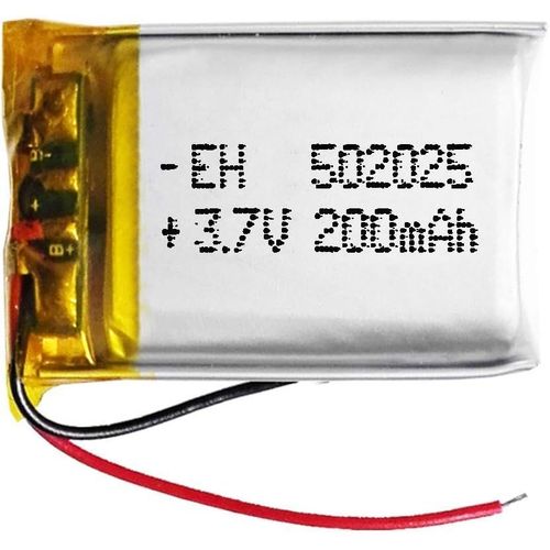 Batterie 502025 Lipo 3.7v 200mah 0.74wh 1s 5c Liter Energy Battery Pour L'électronique Rechargeable Téléphone Portable Smartwatch Gps-Ne Convient Pas À La Radiocommande 27x20x5mm (200mah|502025)