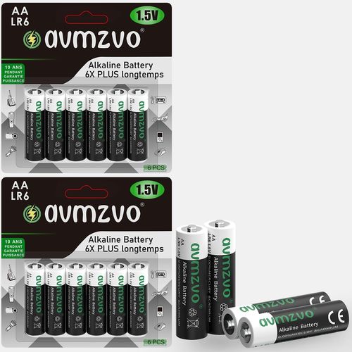 Piles Aa Lr6,Lot De 12,1,5 V,Puissance Durable,Alcalines,Puissantes,Peuvent Être Utilisées Pour Les Jouets,Les Réveils Et Autres Appareils Électroniques