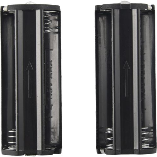 Lot De 2 Supports De Piles Pour 3 Piles Aaa 1,5 V Noir