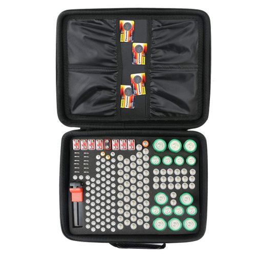 Dur Cas Étui De Voyage Housse Porter Pour Battery Organiser Storage Box- Holds 179 Batteries Aa Aaa C D 9v-Fits D-Fantix Digital Battery Tester Bt-168d (Grand¿Venez Avec Un Testeur De Batterie)