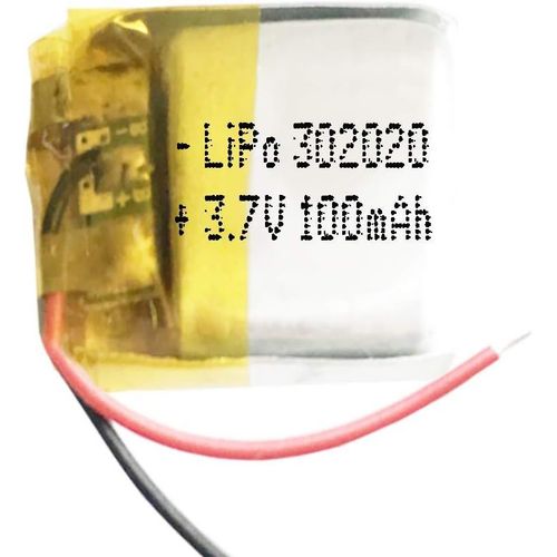 Batterie 302020 Lipo 3.7v 100mah 0.37wh 1s 5c Liter Energy Battery Pour L'électronique Rechargeable Téléphone Portable Smartwatch Gps-Ne Convient Pas À La Radiocommande 22x20x3mm (100mah|302020)
