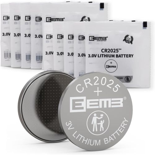 10 Pack Pile Cr2025 Piles 2025 3v Lithium Bouton Batterie Pour Key Fob,Calculatrice,Compteur De Pièces,Montre,Moniteur De Fréquence Cardiaque,Moniteur De Glycémie,Etc.