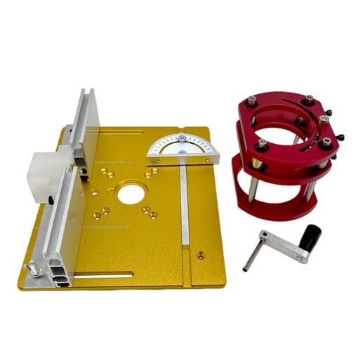 Kit Levage Plaque Insertion Table De Routeur Aluminium - Pour Moteurs Bois Diamètre 65 Mm - Neuf
