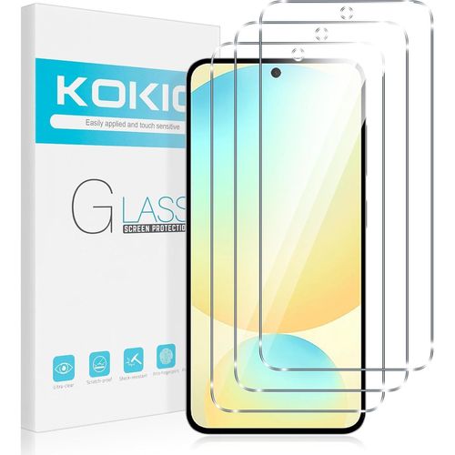 Verre Trempé Pour Samsung Galaxy S24 Fe 5g,Lot De 3 Vitre Film Protection Écran Compatible Avec Samsung S24 Fe,Dureté 9h Vitre,Ultra Clair,Anti-Rayures,Facile À Installer
