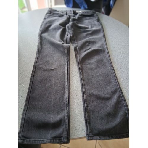Jean Droit Large Noir "T- 40" Homme