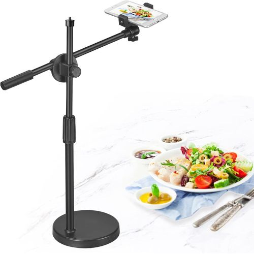 Trépieds,Support De Téléphone Portable Réglable,Hauteur Et Angle Réglables Avec Base Ronde Stable,Parfait Pour La Boutique De Diffusion En Direct De Produits (36-52 Cm)