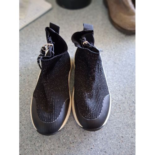 Bottines Noir Pailleté "P" 28" Fille