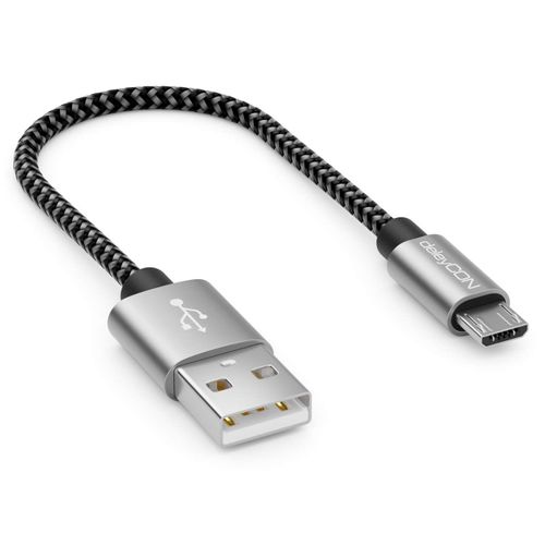 0,15m Nylon Câble Micro USB Chargeur et Câble de Données Connecteur Métallique Charger & Synchroniser Téléphone Portable Smartphone Tablet