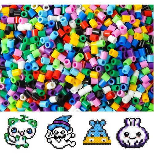 Kalanka-Lot De 1100 Perles Fusibles, 10 Couleurs Mélangées De 10 Mm, Perles En Fer Pour Enfants, Loisirs Créatifs, Cadeau De Noël Et D'anniversaire Pour Garçons Et Filles