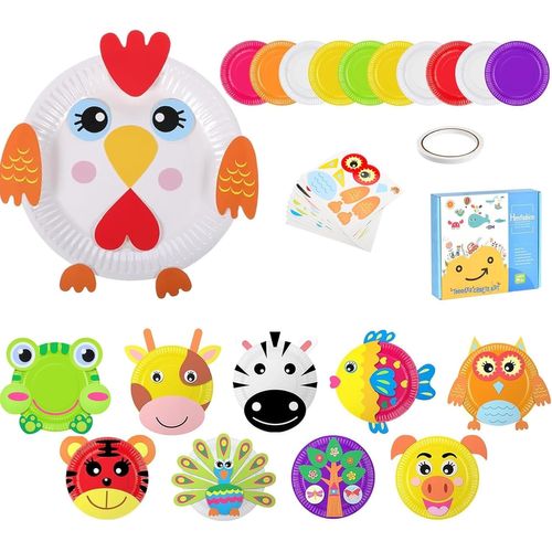 KALANKA-Kit de bricolage pour enfants à partir de 3, 4, 5, 6 ans, avec plaque en papier créatif, 10 coffrets de bricolage, cadeau pour anniversaire d'enfant et rentrée des classes, jouets Montessori