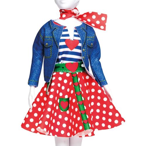 KALANKA-Kit Making Couture Outfit Lucy Polka Dots,multicolore,31 x 24 x 1 cm