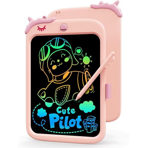 KALANKA-Tablette D'écriture LCD 10 Pouces Cadeau pour Filles Jouets Garçons de 3 4 5 6 7 ans Tableau Dessin Enfant à Peindre Ardoise Magique Jouets Educatifs Cadeau pour Anniversaire Noël Festival