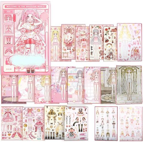 KALANKA-Cadeau Fille 6 7 8 9 10 Ans, Activité Manuelle Enfant Jouet Fille 6-10 Ans Princess Dress Me Up Loisir Creatif Enfant 6-10 Ans Cadeau Anniversaire Fille 6-10 Ans Cadeau Noël