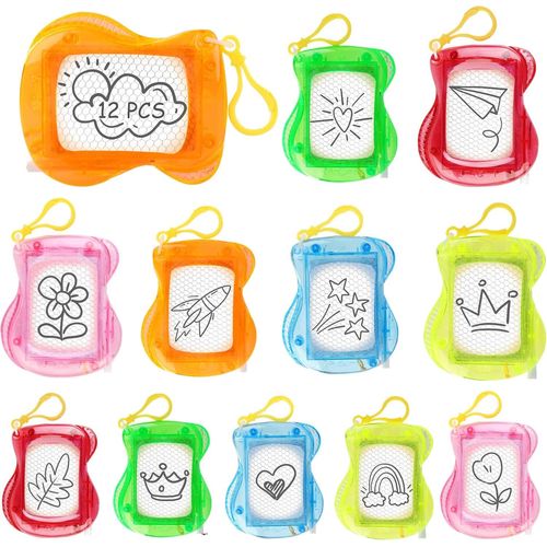 KALANKA-Lot de 12 tableaux à colorier magiques - Pour anniversaire d'enfant - Porte-clés - Cadeaux d'invités - Tombola - Tableau magique pour enfants