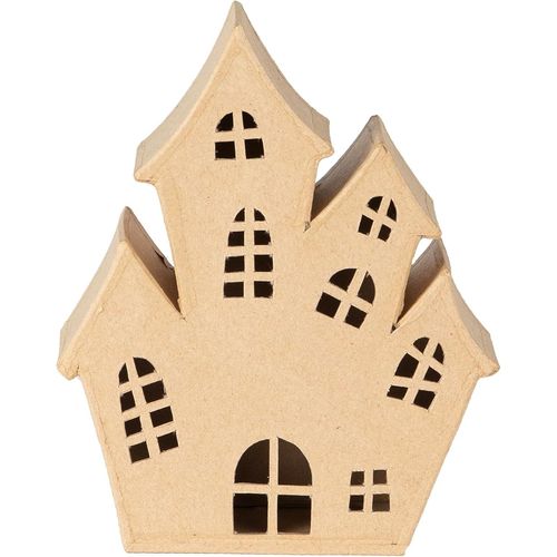 KALANKA-SA232C - Une Maison hantée à décorer - Support papier mâché Halloween - 16,5x8x9,5cm