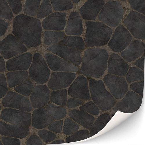 KALANKA-Lot de 3 feuilles de dalles autocollantes pour maison de poupée - Échelle 1:12 (mosaïque de roches volcaniques)