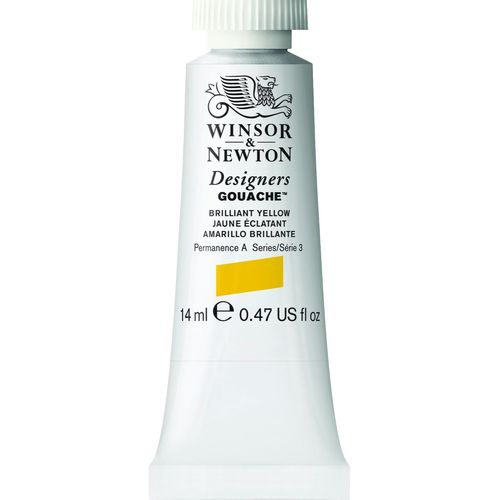KALANKA-Designers Gouache - Peinture Gouache pour le Dessin, L'illustration, le Design - Aquarelle Opaque, Tube de 14ml, Couleur Jaune Brillant