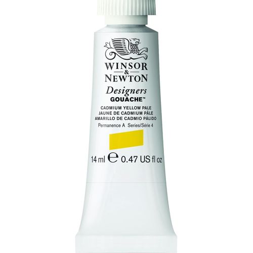 KALANKA-Designers Gouache - Peinture Gouache pour le Dessin, L'illustration, le Design - Aquarelle Opaque, Tube de 14ml, Couleur Jaune De Cadmium Pale Row