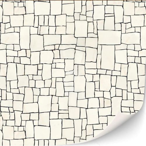KALANKA-Lot de 3 feuilles de carrelage autocollantes pour maison de poupée - Échelle 1:12 (cassure en mosaïque)