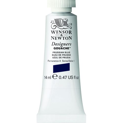 KALANKA-Designers Gouache - Peinture Gouache pour le Dessin, L'illustration, le Design - Aquarelle Opaque, Tube de 14ml, Couleur Bleu De Prusse