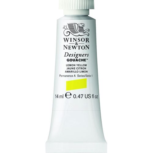KALANKA-Designers Gouache - Peinture Gouache pour le Dessin, L'illustration, le Design - Aquarelle Opaque, Tube de 14ml, Couleur Jaune Citron