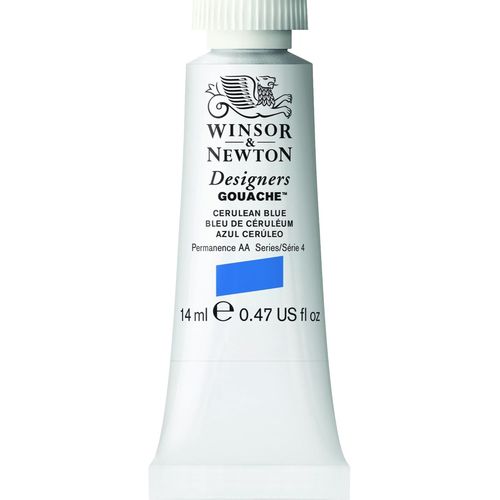 KALANKA-Designers Gouache - Peinture Gouache pour le Dessin, L'illustration, le Design - Aquarelle Opaque, Tube de 14ml, Couleur Bleu Ceruleum
