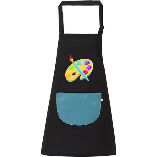 KALANKA-Tablier Enfant,Tablier Enfants avec Poches, Tablier Peinture Enfant, Réglables Kids Tablier de Chef pour Garçons Filles Artisanat Peinture Cuisine Coloriage,6-9 Ans