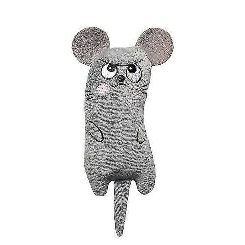 Jouet en peluche à la menthe pour chaton, jouet interactif pour nettoyage des molaires, souris et maison pour chat