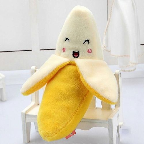Jouets En Peluche Pour Petits Et Grands Chiens, Jouets En Peluche Couineurs Pour Chiens, Jouet Sonore, Jouet À Mâcher Banane Pour Animaux De Compagnie, Produits Pour Animaux De Compagnie, Fournitures Pour Chiens Chihuahua-Jaune