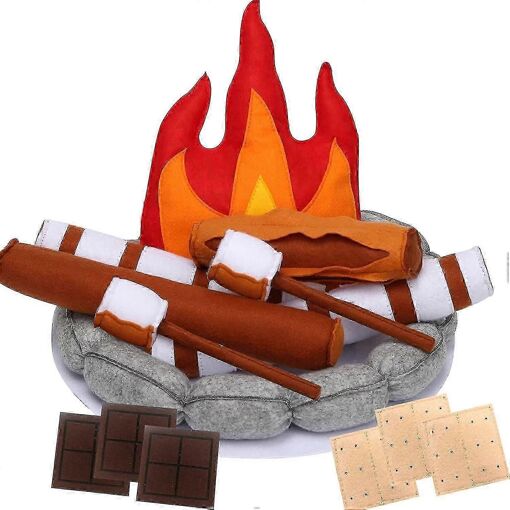 Jouets de camping pour enfants, jouet en peluche, feu de camp, joue...